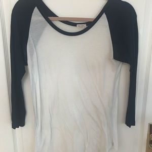 Navy and White Baseball Tee